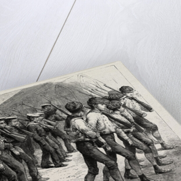 Young Brazil, Cadets Marching Through the Streets of Rio De Janeiro by Anonymous