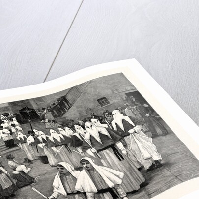 A Funeral in the Island of Capri, Southern Italy: Most of the People Belong to the Society of the Misericordia or I Fratelli, by Whom Funerals Are Invariably Conducted by Anonymous