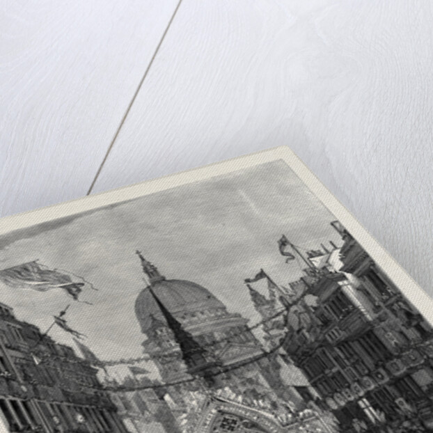 Sketch from Fleet Street: Looking Up Ludgate Hill, London by Anonymous