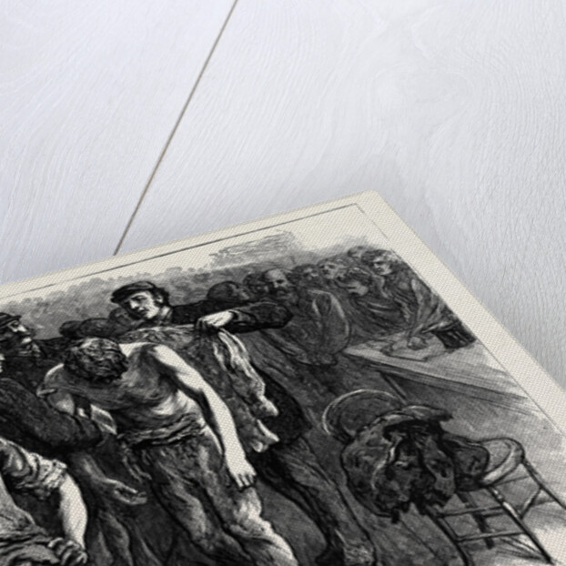 A Sketch in Newgate: The Garotter's Reward, London by Anonymous