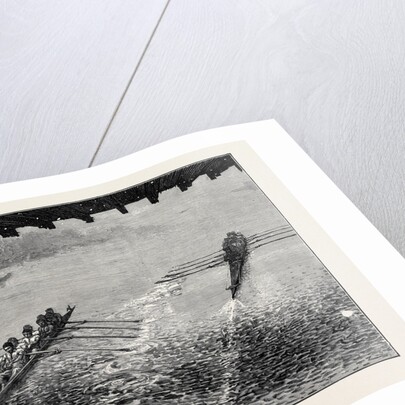 The Oxford and Cambridge Boat Race: Under Hammersmith Bridge by Anonymous