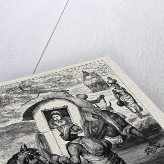 Indian Sketches, Crossing a Nullah by Anonymous