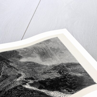 The Eruption of Mount Vesuvius: Sketch from the Top of the Observatory, Showing Crater and the Two Courses Taken by the Lava by Anonymous