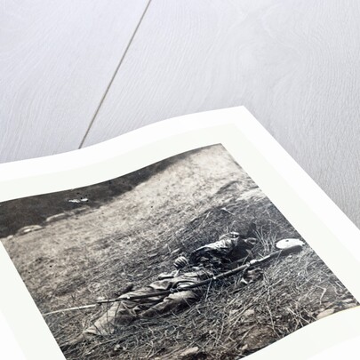 American Civil War: War Effect of a Shell on a Confederate Soldier at Battle of Gettysburg, Emains of a Dead Soldier on the Battlefield by Anonymous