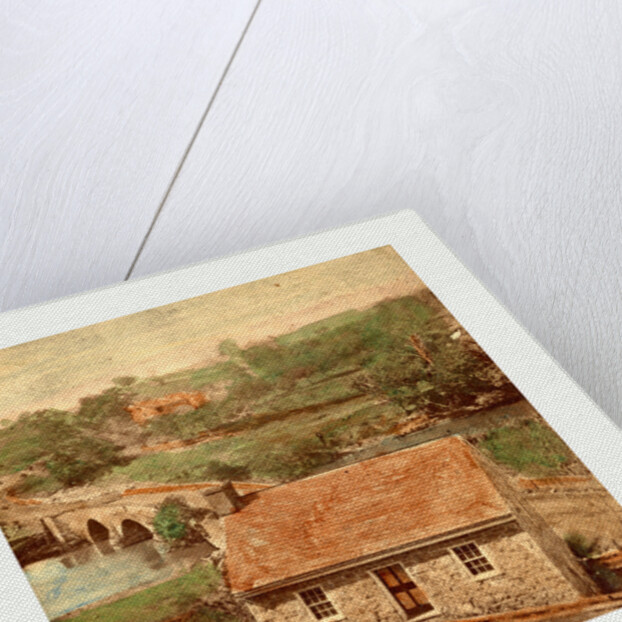 American Civil War: Bridge on the Boonsboro Pike, Antietam, Md., a Stone House on the Eastern Side of Antietam Bridge by Anonymous