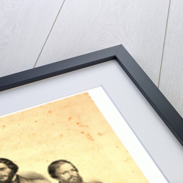Portraits of Three Balloonists Ippolito Caffi, Francesco Arban, and G. Seiffard, with a Small View of Them in an Ascending Balloon, Rome, 1847, Italy by Anonymous