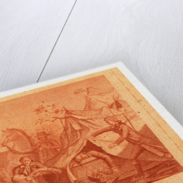 Print Shows the Death of Balloonists Jean-François Pilatre De Rozier and Jules Romain When Their Royal Balloon Crashed Near Boulogne, France, June 15, 1785, in What is Considered the First Aerial Disaster. by Anonymous