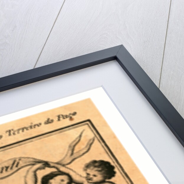 Print Shows Banner with Name of Italian Balloonist Vincent Lunardi; Includes Figure Playing a Drum and Two Others Dancing. by Anonymous