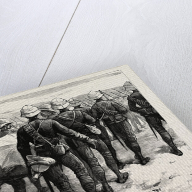 The War in the Soudan: The Late Sir Herbert Stewart Wounded, Carrying the General to the Nile the Day after the Battle of Gubat, January 20 by Anonymous