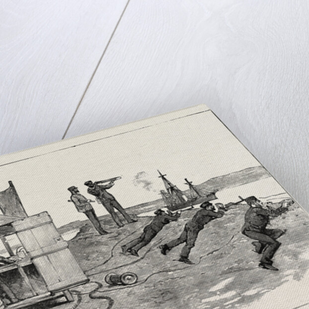 The Particular Service Squadron in Bantry Bay: Firing Mines from the Land. B Signal Box by Anonymous