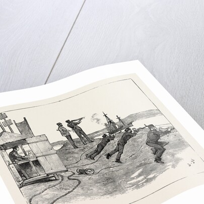 The Particular Service Squadron in Bantry Bay: Firing Mines from the Land. B Signal Box by Anonymous