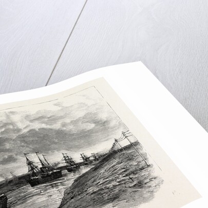The Block in the Suez Canal: Procession of Steamers after the Renewal of Traffic by Anonymous