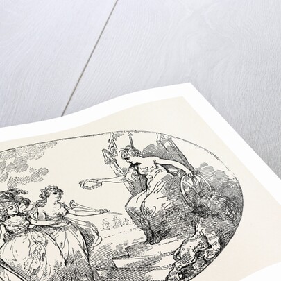 T. Rowlandson: Liberty and Fame Introducing Female Patriotism (Duchess of Devonshire) to Britannia, 1784 by Anonymous