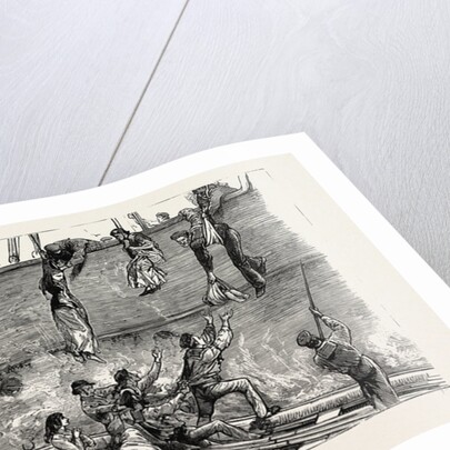 The Wreck of the Hanoverian at Portugal Cove, Trepassey Bay, Newfoundland: Professor Bell Trying to Pacify the Passengers; Blue-Jackets Saving Women and Children by Anonymous