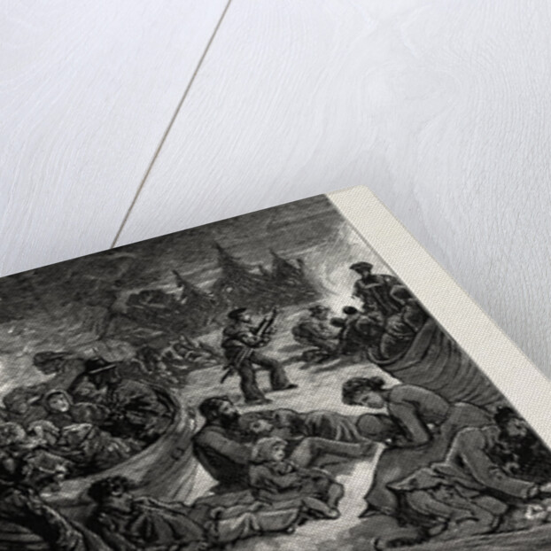 The Wreck of the Hanoverian at Portugal Cove, Trepassey Bay, Newfoundland: Passengers Encamped on Shore at Midnight by Anonymous