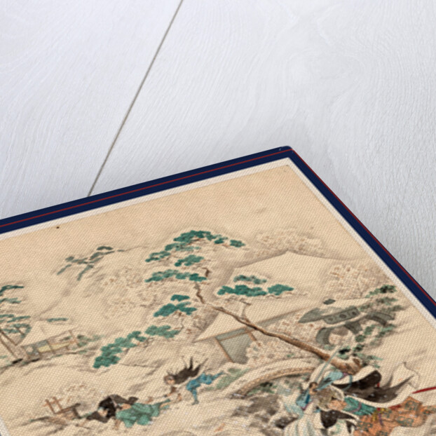 Drawing Shows the Night Attack on Kira Yoshinaka's Home by the 47 Ronin by Anonymous