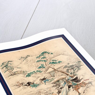 Drawing Shows the Night Attack on Kira Yoshinaka's Home by the 47 Ronin by Anonymous