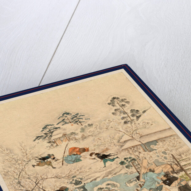 Scene During the Attack on Kira Yoshinaka's Home by the 47 Ronin with the Samurai Chasing Kira's Guards and Searching the Grounds. by Anonymous