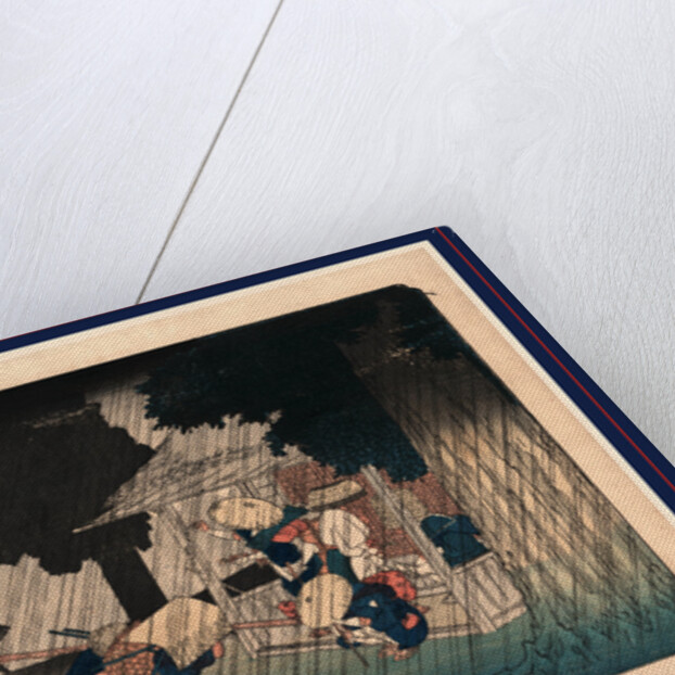 People Caught in a Rain Storm Running for Shelter by Anonymous