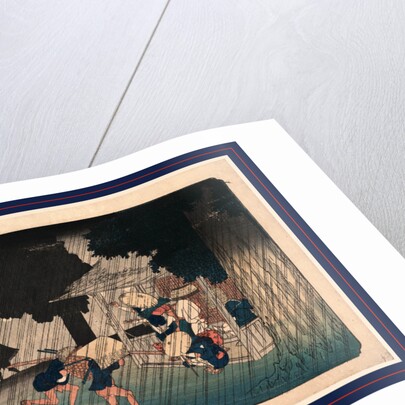 People Caught in a Rain Storm Running for Shelter by Anonymous