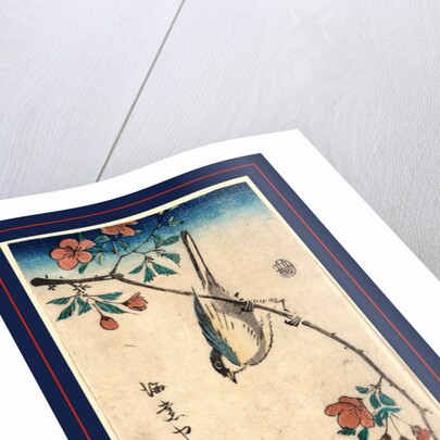 Kaido Ni Shokin, Small Bird on a Branch of Kaidozakura by Anonymous