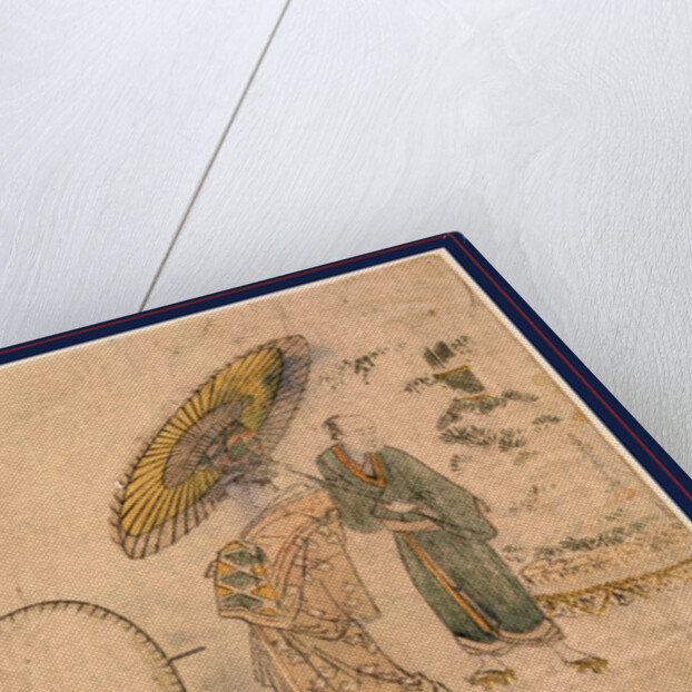 Yuki no shogatsu oiran dochu, Oiran parading in snow at the New Year by Kubo Shunman