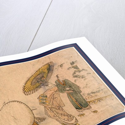 Yuki no shogatsu oiran dochu, Oiran parading in snow at the New Year by Kubo Shunman