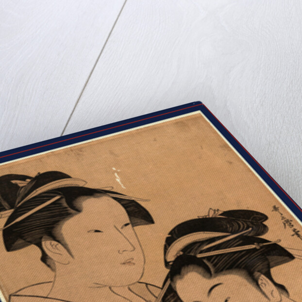 Head-and-Shoulders Portraits of Two Beautiful Women, Osen Waitress at the Kagiya Teahouse, and Ohisa from the Takashima Teahouse by Anonymous