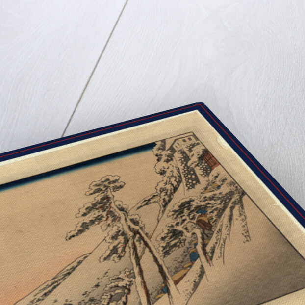 Pilgrims Ascending Snow-Covered Hillside Toward Temple at Summit by Anonymous