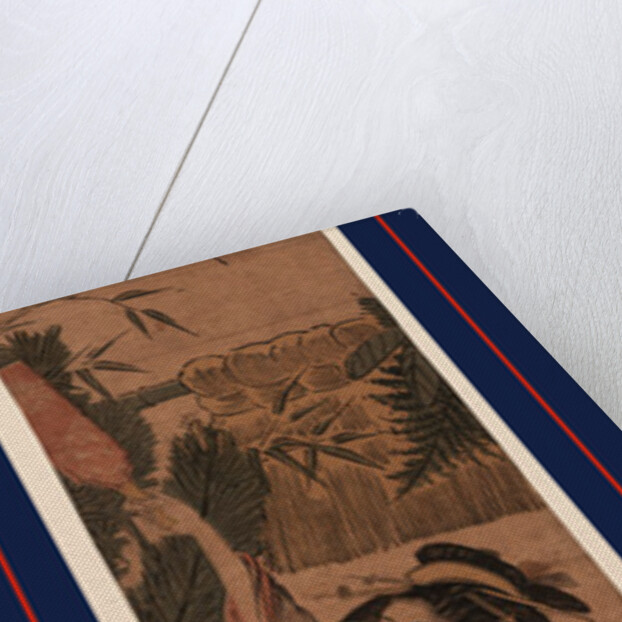 Young Man Lifting a Young Woman Who is Holding Aloft a Badminton Paddle. by Anonymous