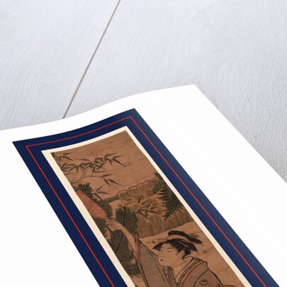 Young Man Lifting a Young Woman Who is Holding Aloft a Badminton Paddle. by Anonymous