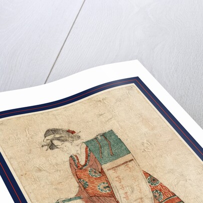 Woman Holding a Calendar Scroll. by Anonymous