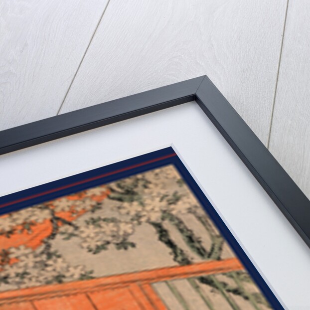 Kanda sairei no dashi no gangu o hiku haha to ko, Mother and children pulling a toy float of the Kanda parade by Kitao Shigemasa