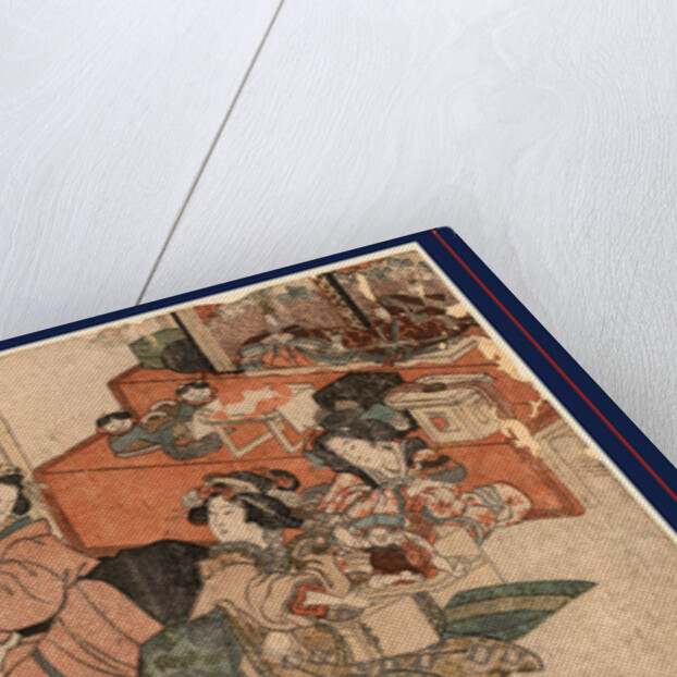 Three Women Preparing Bottles of Rice Wine for the Festival of Dolls by Anonymous