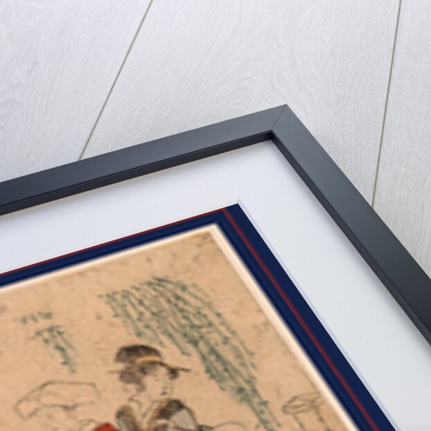 Yanagi no sita no bijin, Beauties beneath a willow tree by Kubo Shunman