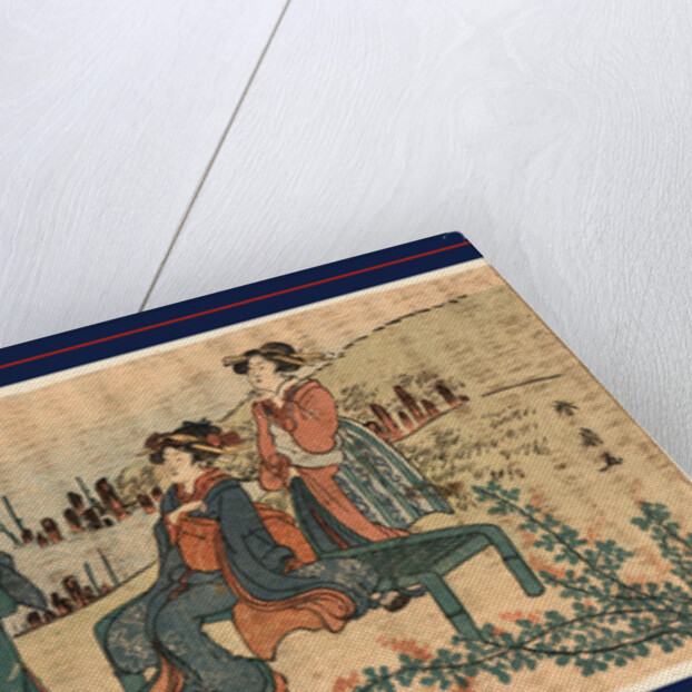 Three Women and Two Children Playing on the Banks of a River or Lake by Anonymous