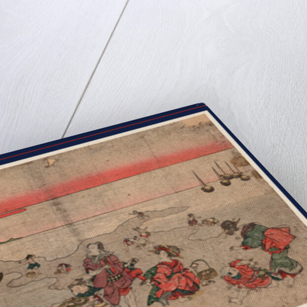 Large Group of People Gathering Seashells in a Tidal Pool. by Anonymous