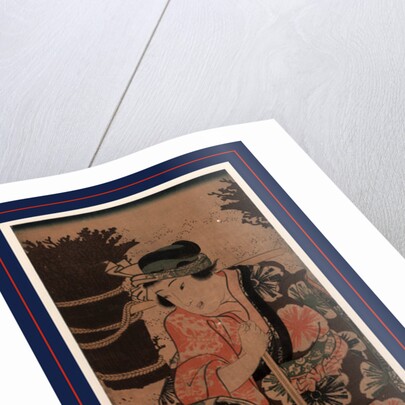 Shibakari to Sentaku, Washing Clothes Next to a Woodpile by Anonymous