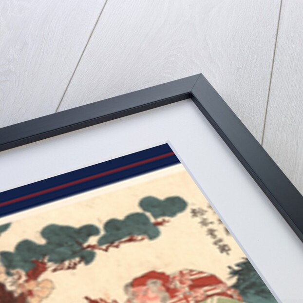 Three Actors Beneath a Tree with Blossoms by Anonymous