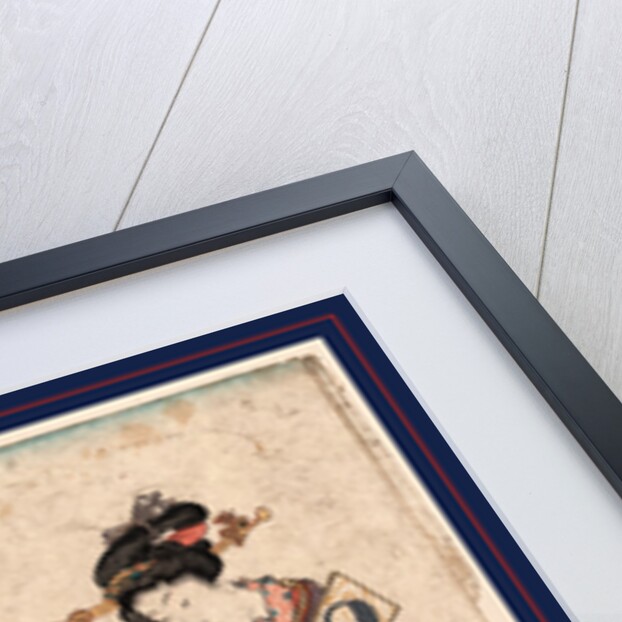 Woman with a Child Playing with a Marionette. by Anonymous