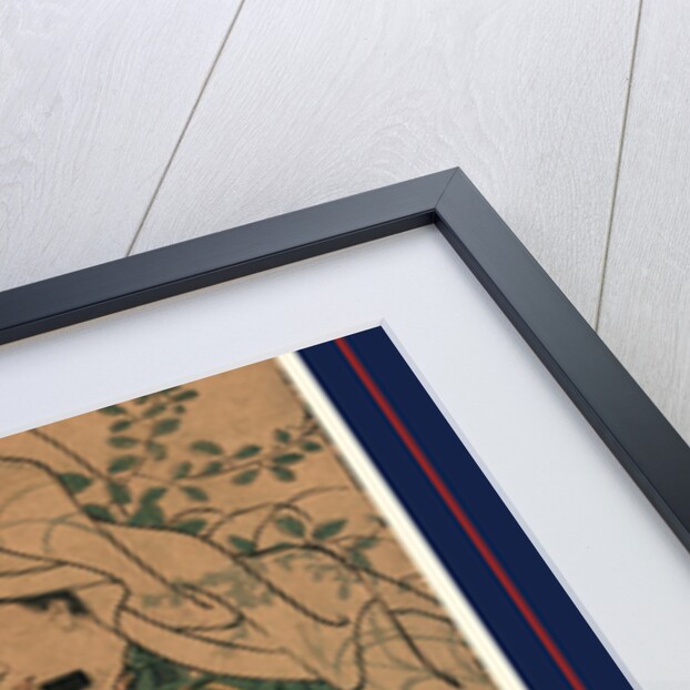 Woman with a Shawl Covering Her Head and Wearing Geta, Playing a Takebue or Shinobue Flute. by Anonymous