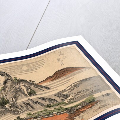 Temple on a Mountain on the Coastline of Ishiyama in the Omi Province by Anonymous