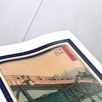 Wooden Bridge from below Spanning a Small River by Anonymous