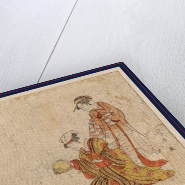 Woman Standing behind a Person Squatting, Playing a Shell Game. by Anonymous