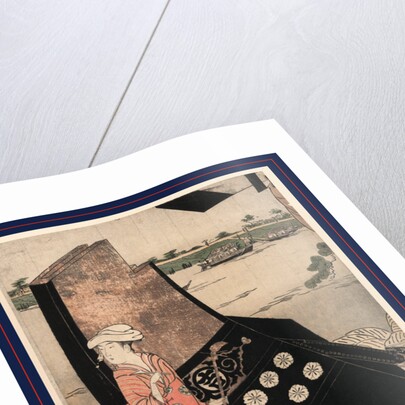 Two Women or Actors on a Boat in a River by Anonymous