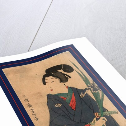 Full-Length Portrait of a Man Holding an Iris. by Anonymous