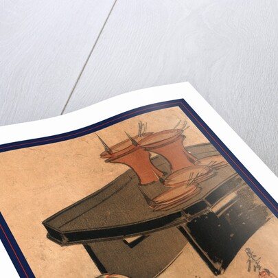 Oil Lamps on a Tray and a Ball by Anonymous