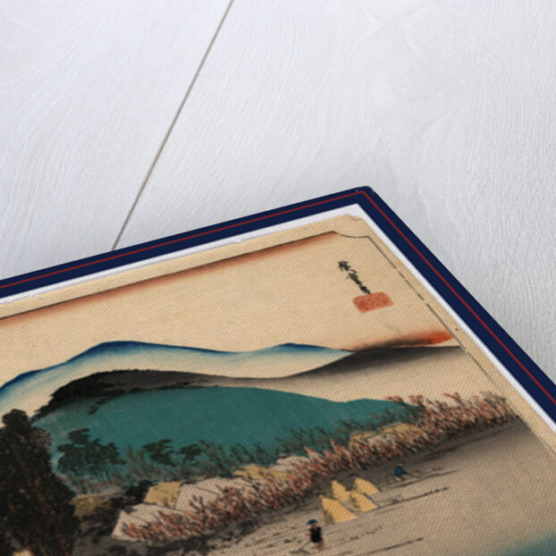 Three Travelers (One on Horseback) Entering a Village by Anonymous