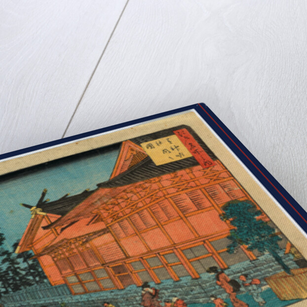 People, Including Many Women and Children, and Roosters at the Shiba Sinmei Shrine by Anonymous