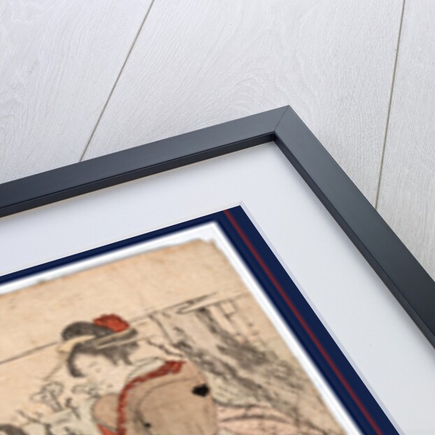 Two Women Standing, One Offering a Pipe to a Person Squatting Near a Pillar by Anonymous